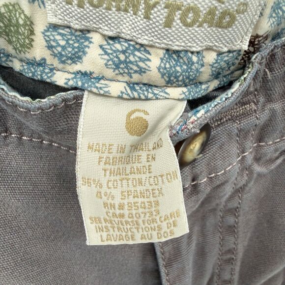 Horny Toad Women's 6 Gray Wide Leg Chino Pants Classic - Picture 4 of 8